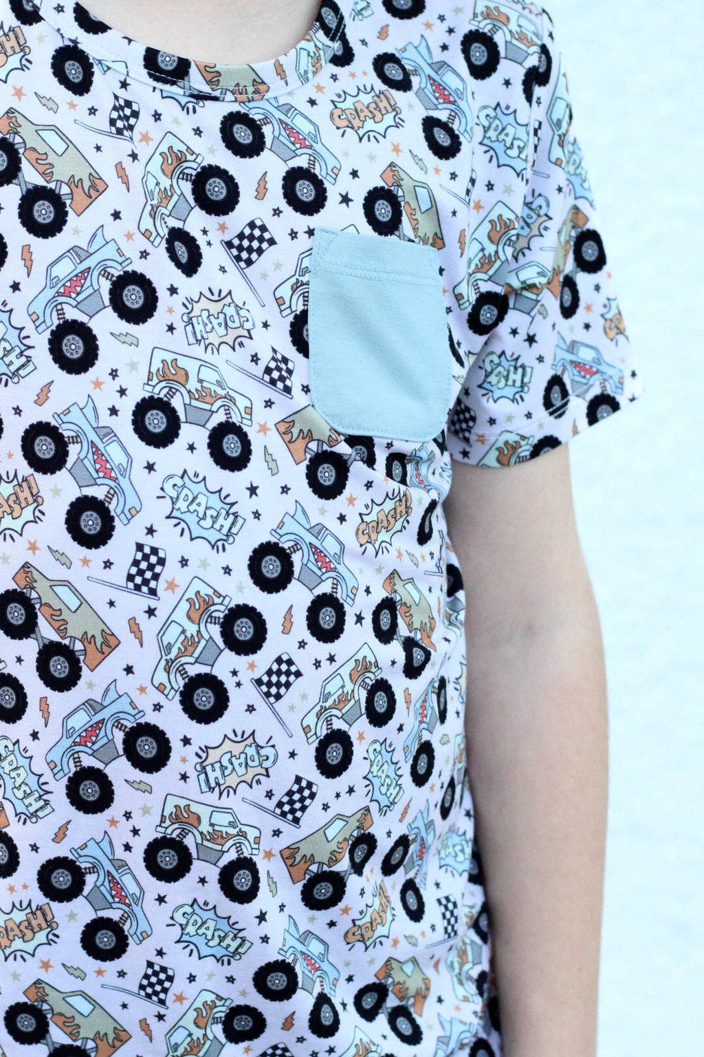 Boys Monster Truck Dream Pocket Tshirt