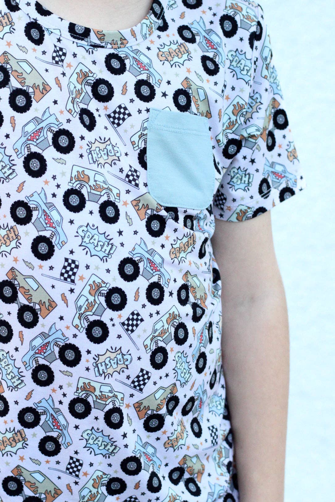 Boys Monster Truck Dream Pocket Tshirt