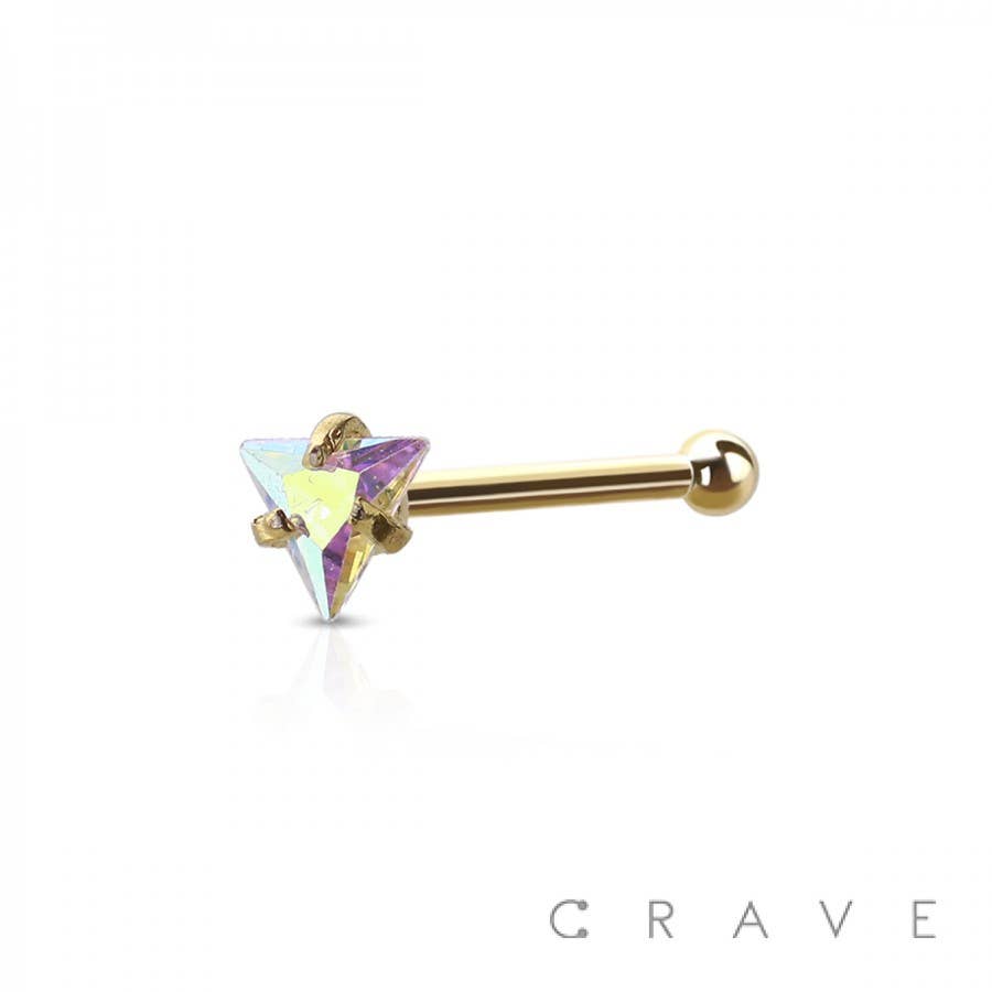 Triangle Nose Bone Stud Surgical Steel