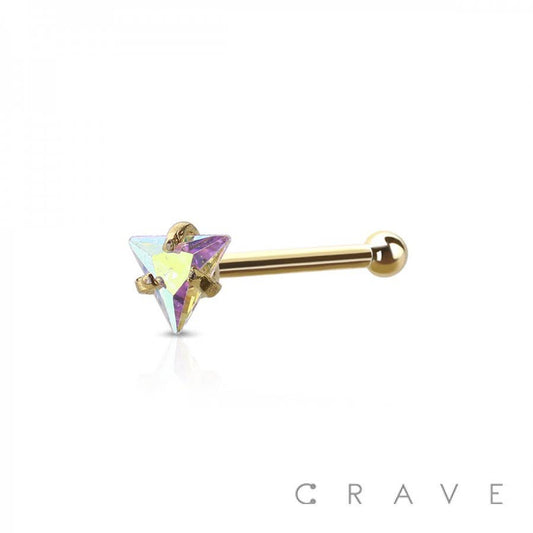 Triangle Nose Bone Stud Surgical Steel