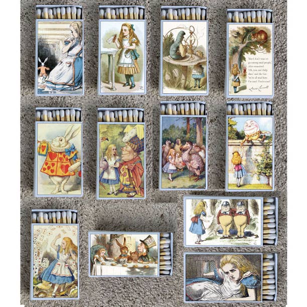 Alice in Wonderland & the Cheshire Cat Matchbox • Candle Acc