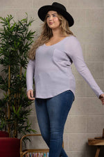 Waffle Thermal Knit Plus Size Top