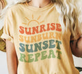 Sunrise Sunburn Sunset Repeat Tee