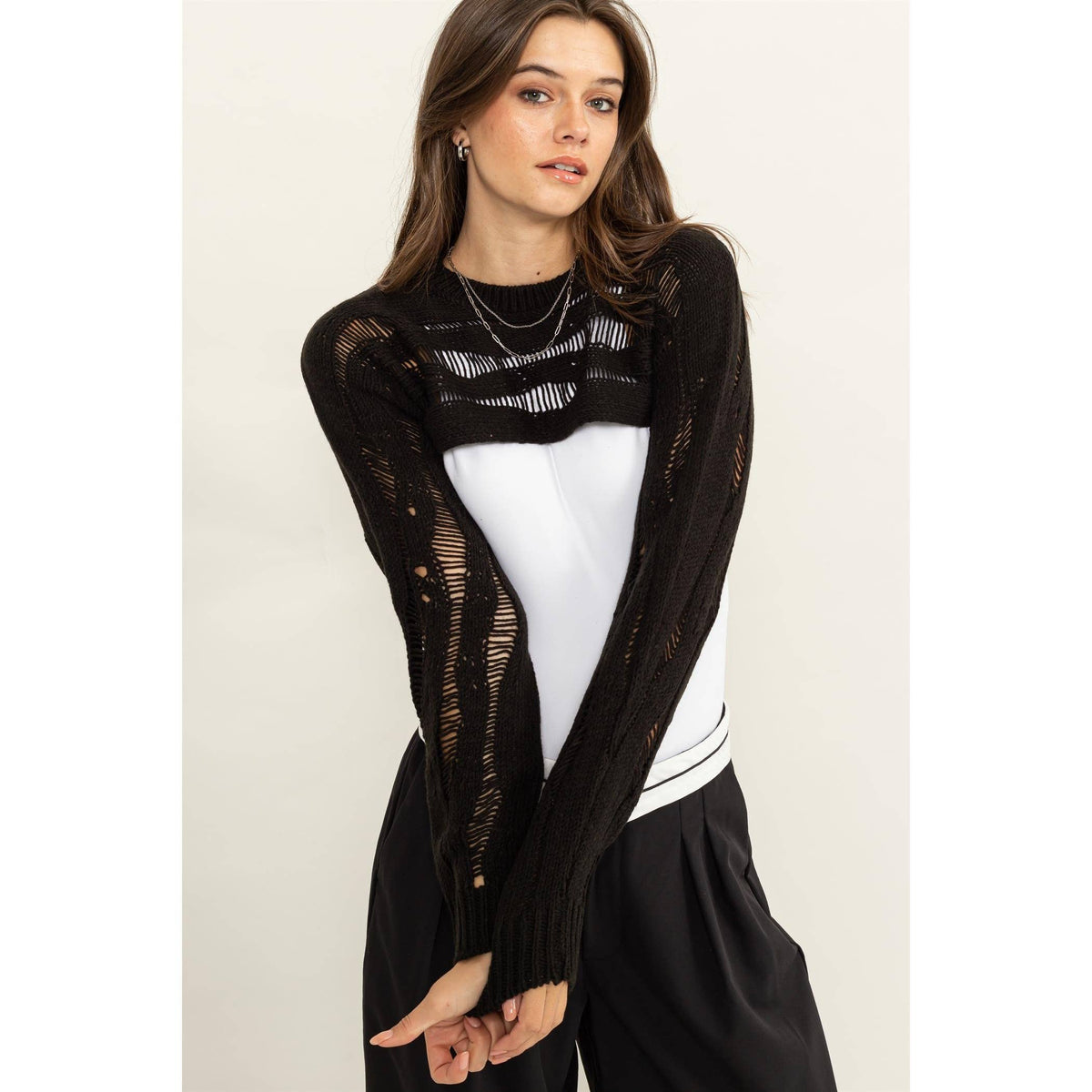 Open Knit Shrug Sweater