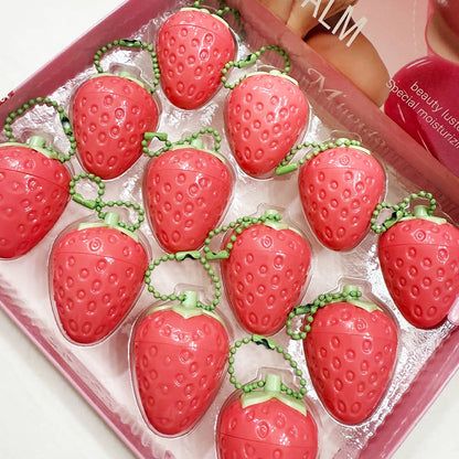 Strawberry Lip Gloss with Key Ring