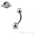Titanium Eyebrow Jewelry w/Ball