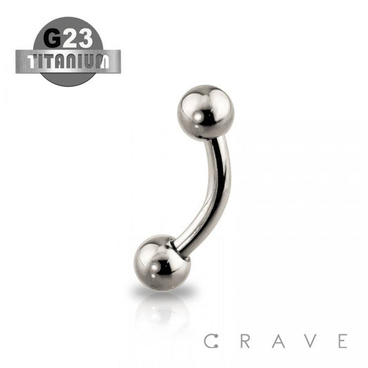 Titanium Eyebrow Jewelry w/Ball