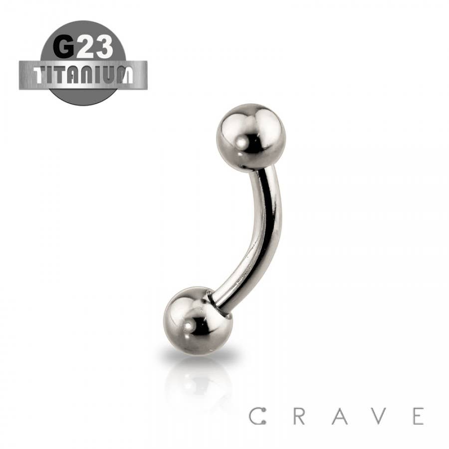 Titanium Eyebrow Jewelry w/Ball
