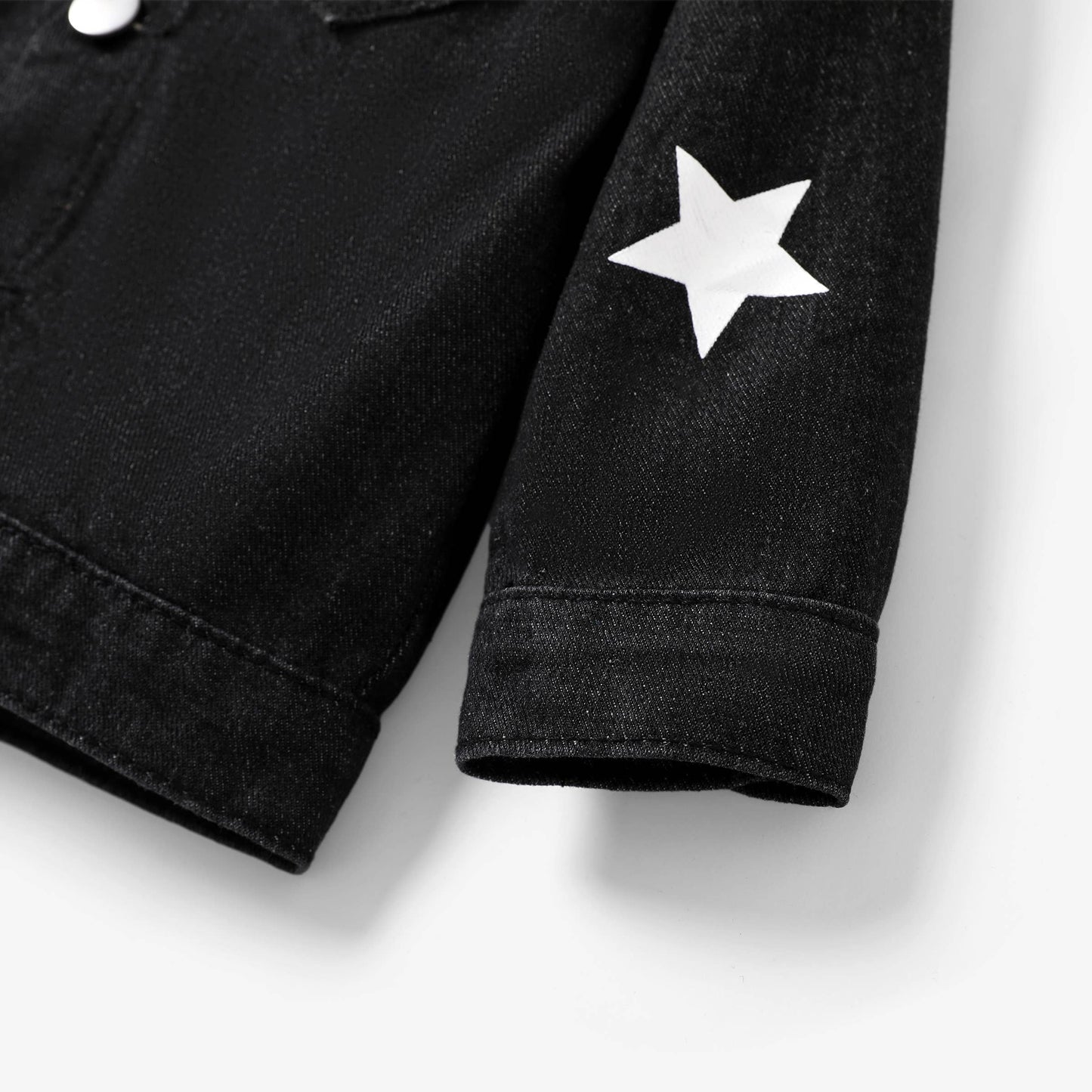 Toddler/Kids Unisex Denim Jacket w/Star Print.