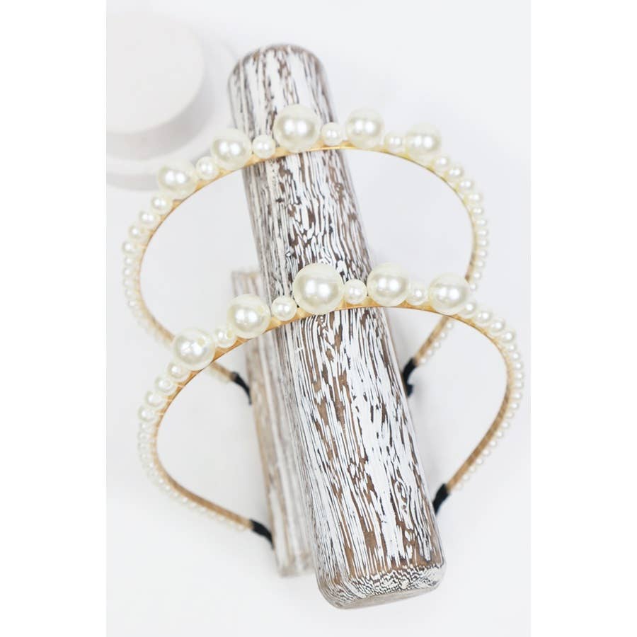 Big Pearl Top Metal Headband