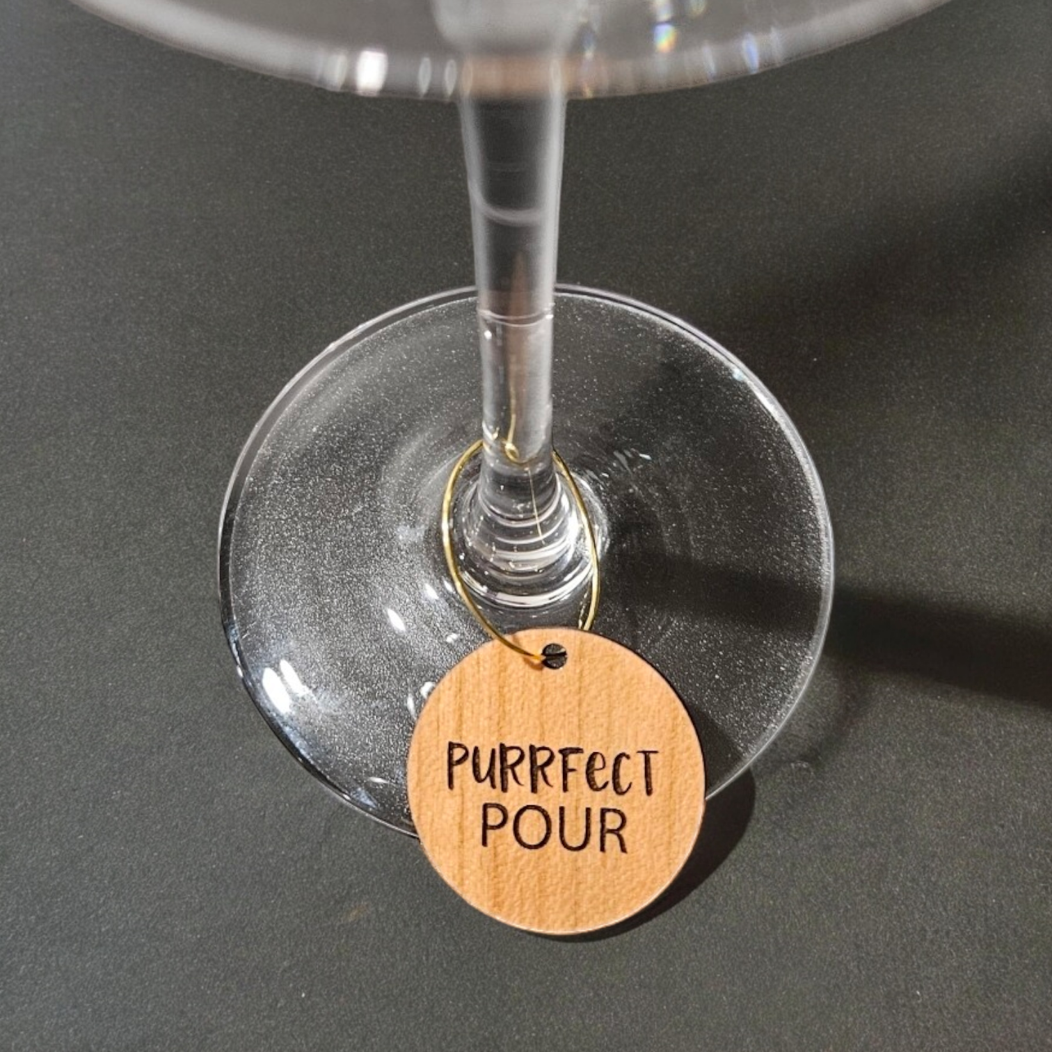 Cat Wine Charms: Cherry or Maple