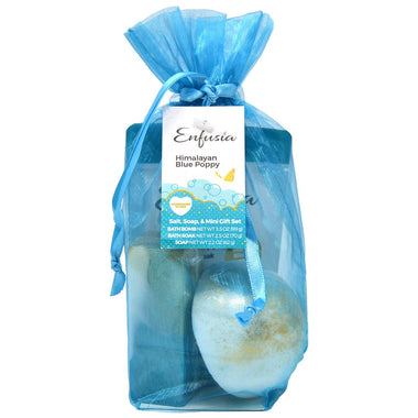 Salt, Soap, & Mini Gift Set - Himalayan Blue Poppy