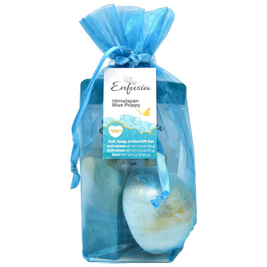 Salt, Soap, & Mini Gift Set - Himalayan Blue Poppy