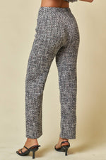 High Waisted Tweed Pants w/Pockets