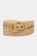 Stitch Pattern Vegan Leather Belt