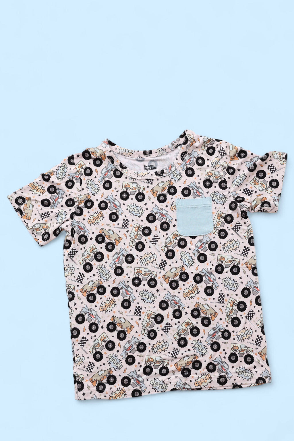 Boys Monster Truck Dream Pocket Tshirt