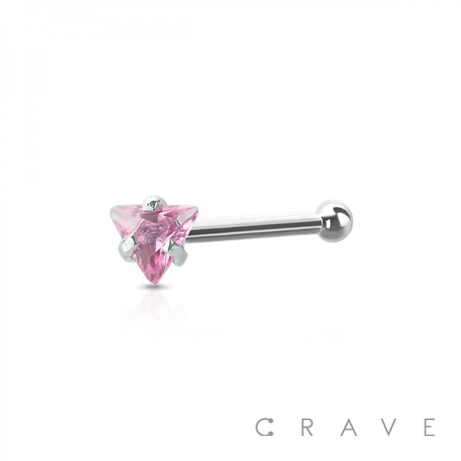 Triangle Nose Bone Stud Surgical Steel