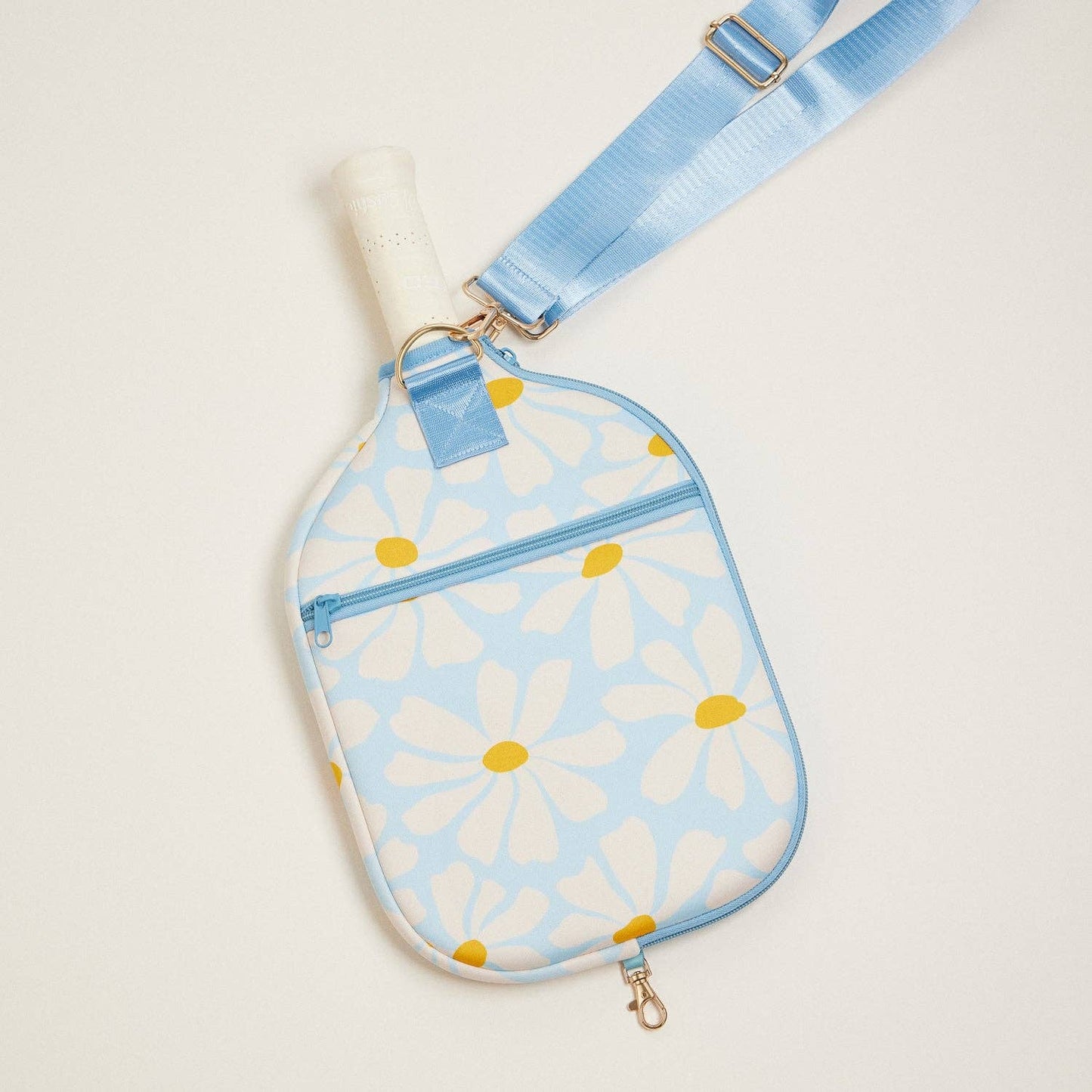 Abstract Daisy Floral Neoprene Pickleball Paddle Bag