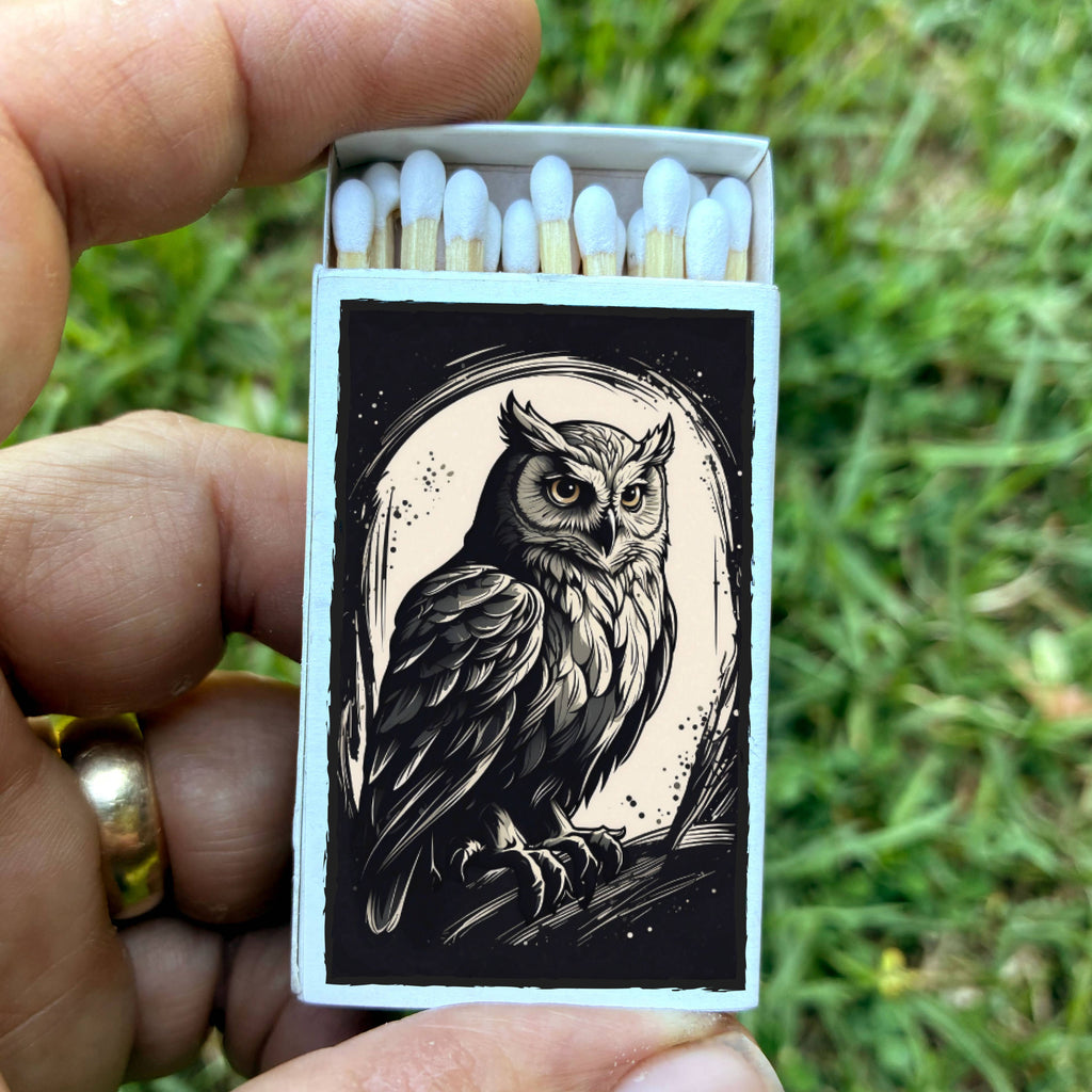 Matches • Owl and Moon • Home Decor for Candles and Incense