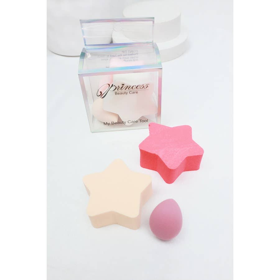 Stars and Tear Make Up Sponge Set