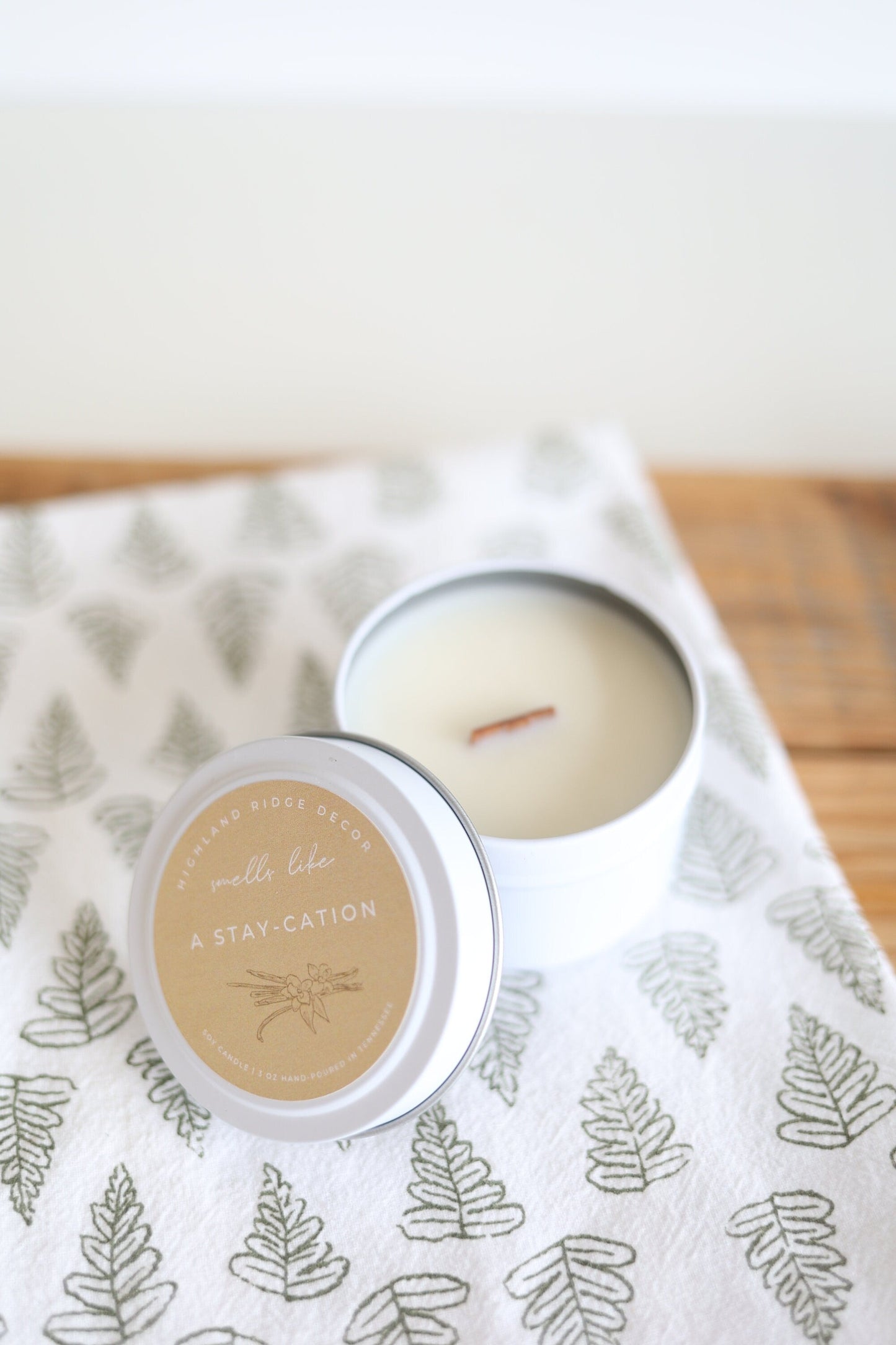 "A Stay-cation" Candle Tin.