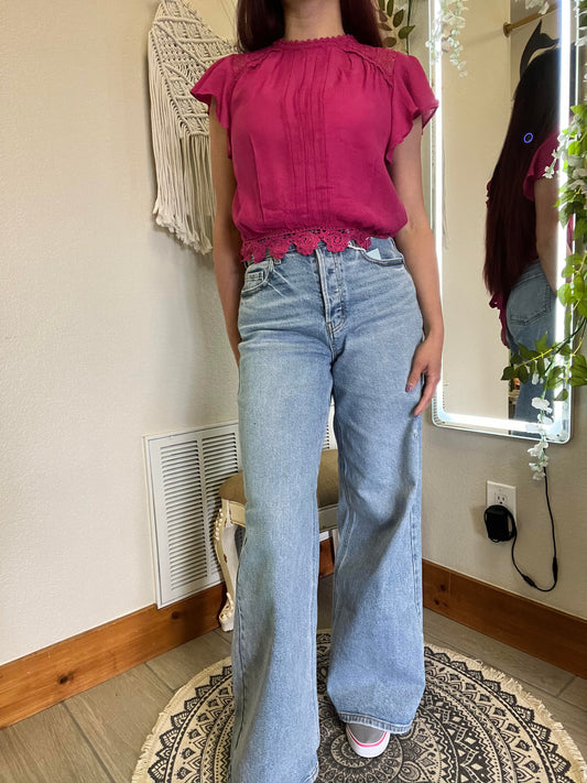 High Rise Wide Leg Jeans