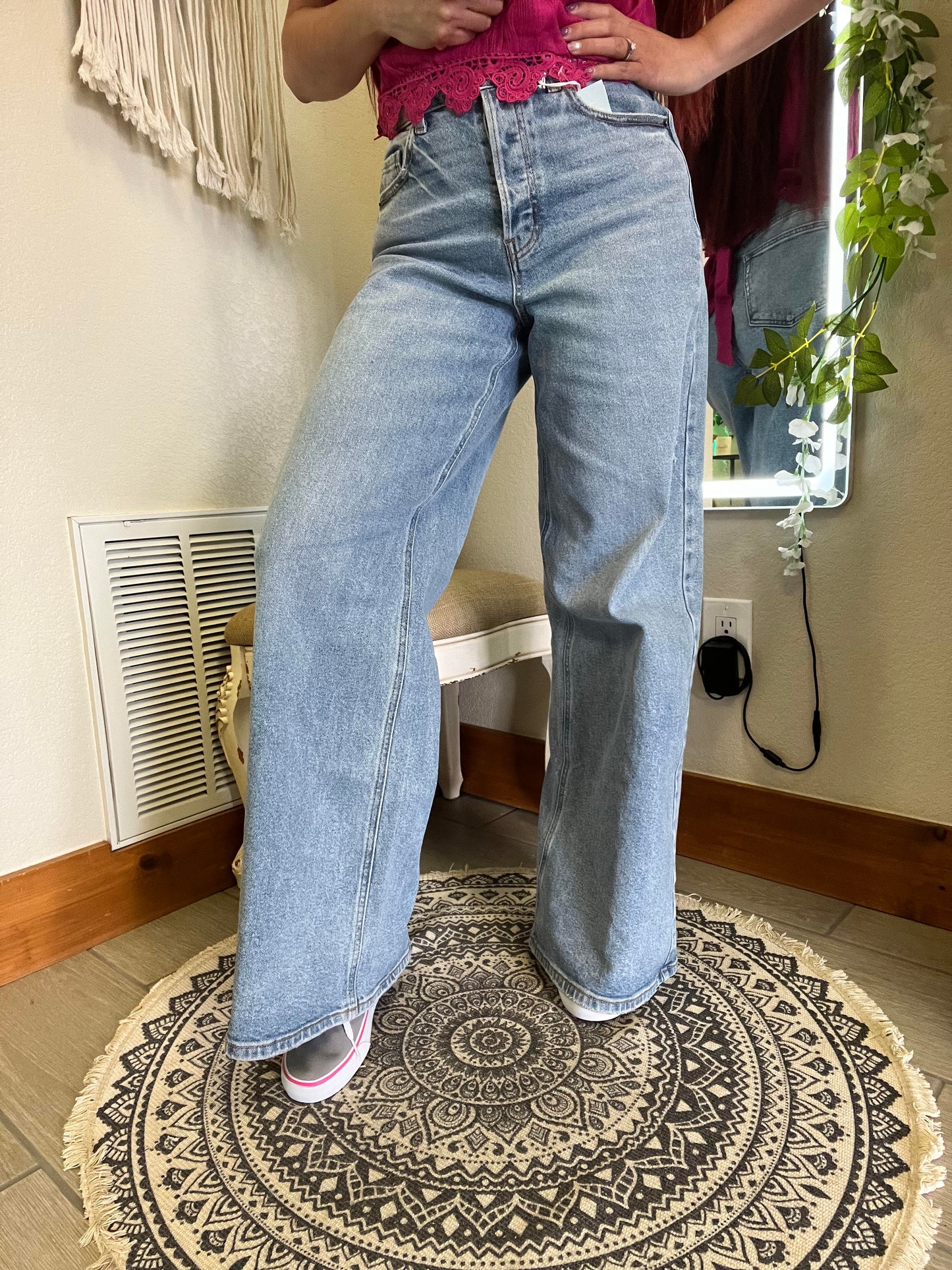 High Rise Wide Leg Jeans