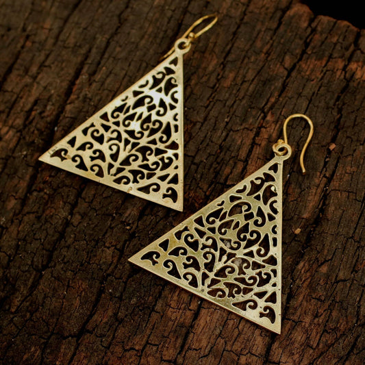 Triangle Cutout Earring.