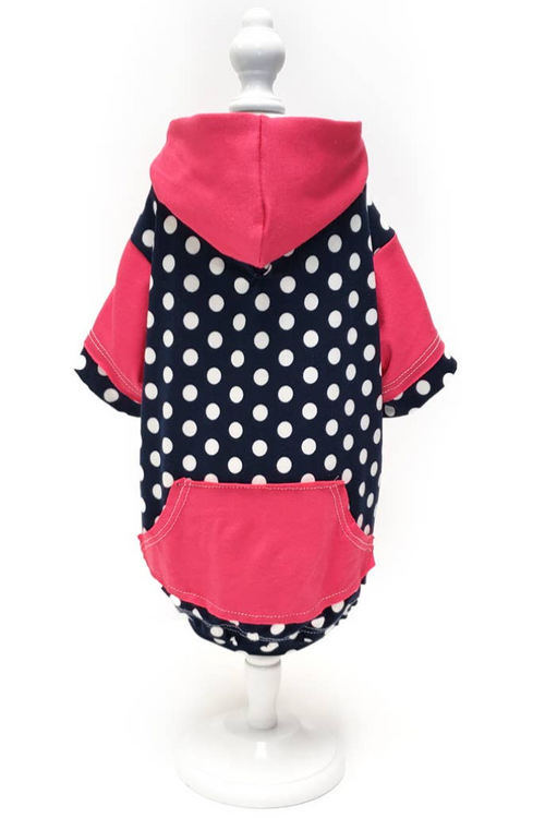 Polka Dot Dog Hoodie Tee