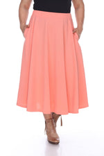 Tasmin Flare Midi Skirt-Plus Size