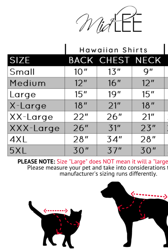 Midlee Blue Hawaiian Dog Shirt.