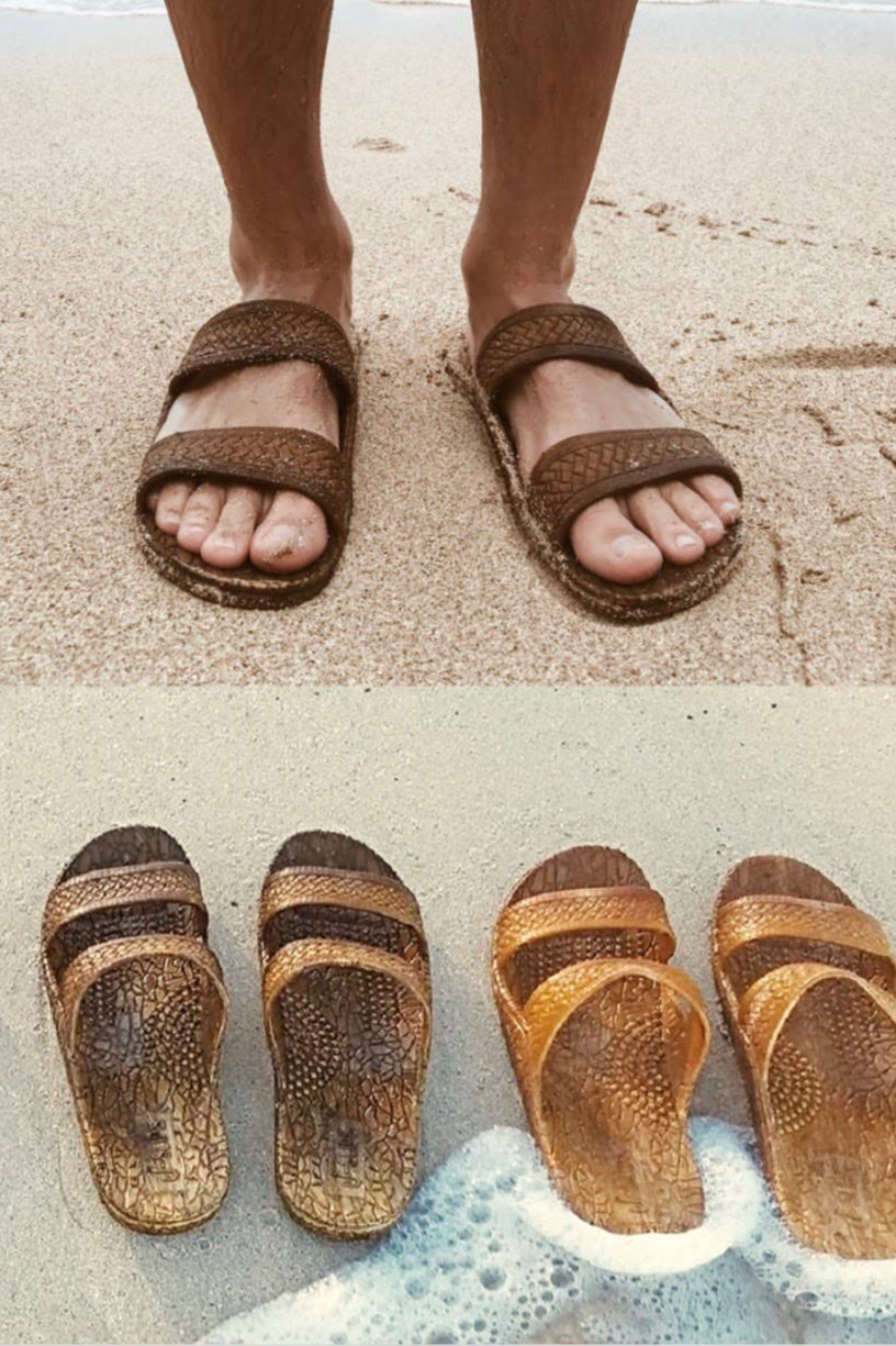 Men's J Slips Hawaiian Jesus Sandals-coconut brown