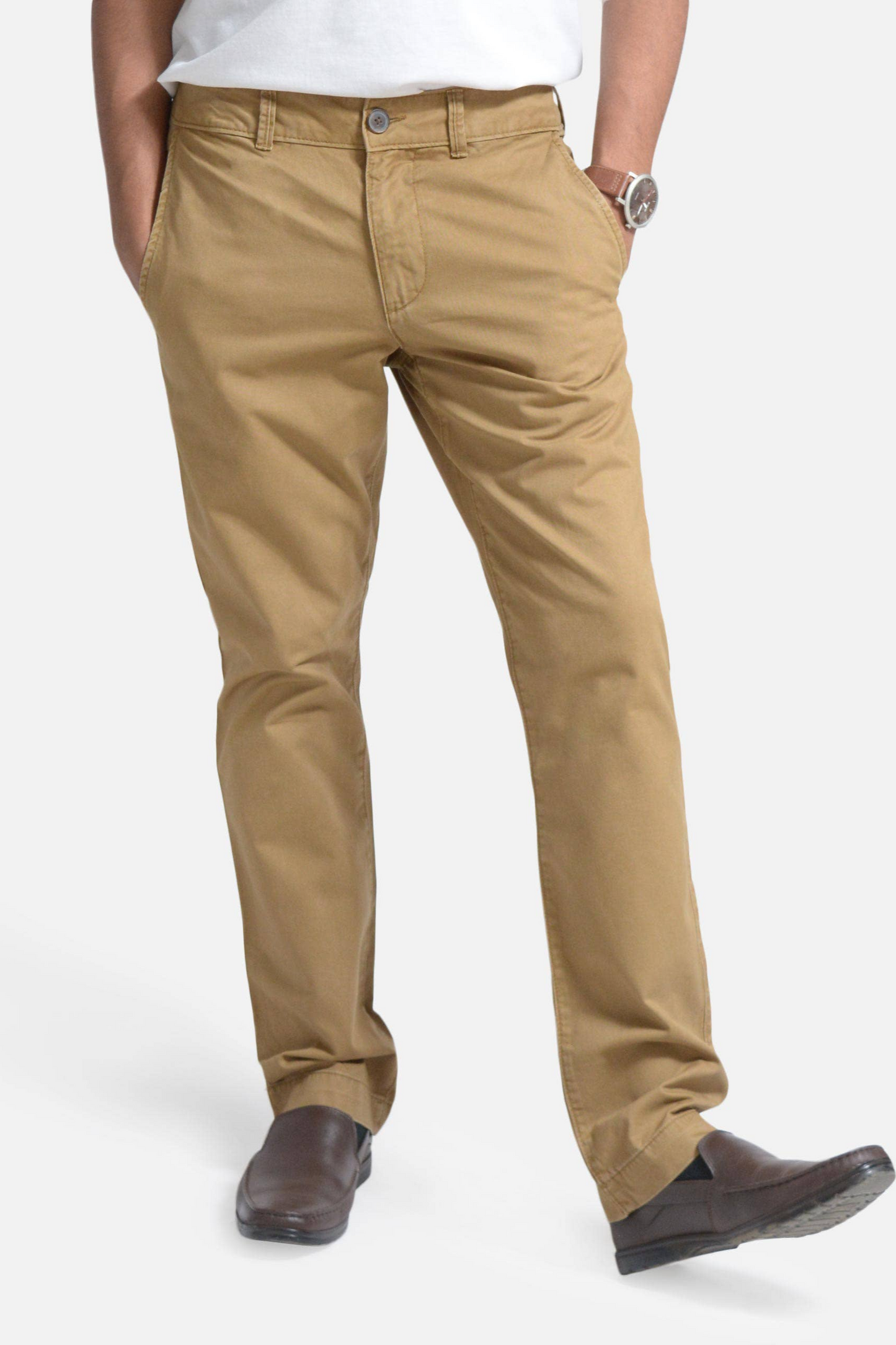 Khaki Chino Pant Flat Front – Slim Fit