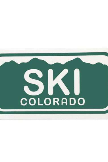 Ski Colorado License Plate Sticker.