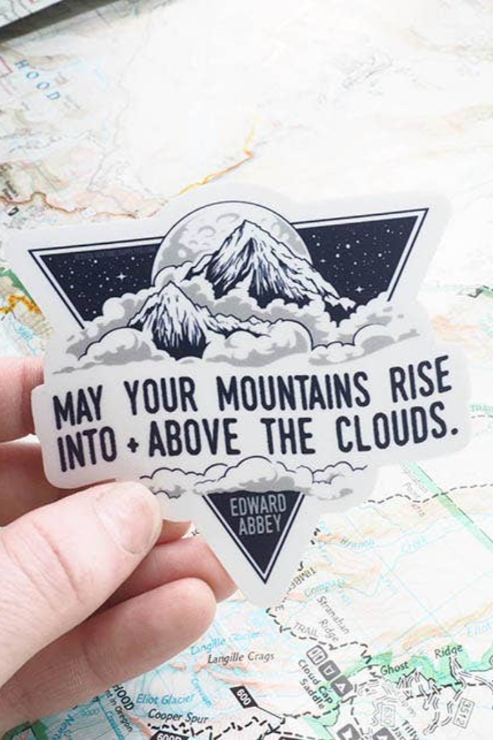 Edward Abbey Mountain Quote Sticker