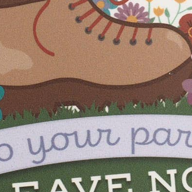 Leave No Trace Hiking Boot Print Sticker.