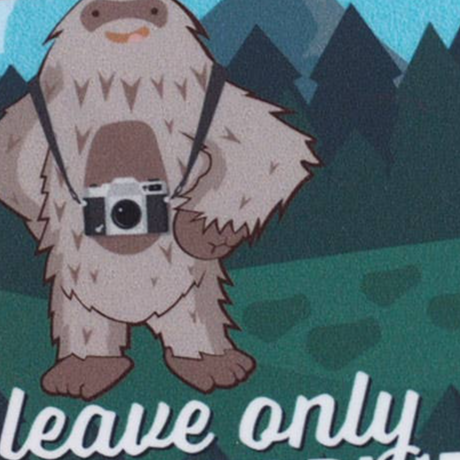 Leave Only Footprints Cute Camping Sasquatch Sticker
