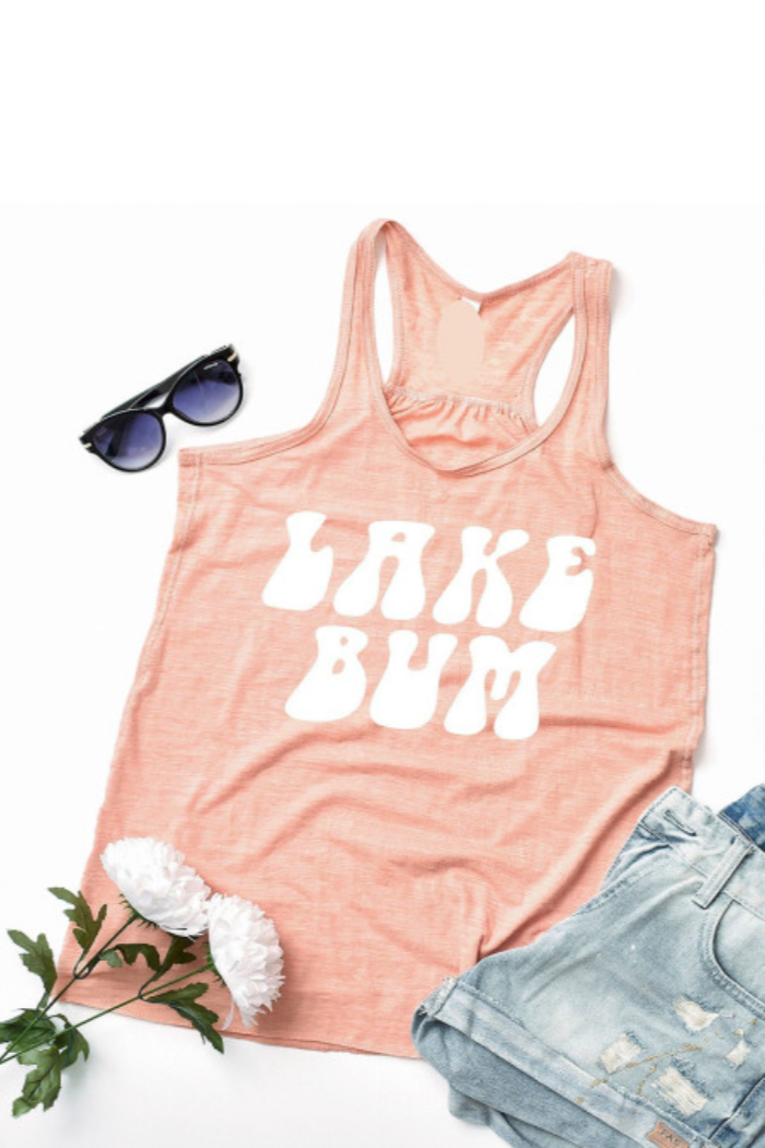 Lake Bum Girls Tank Top.