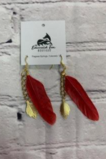 "S.D. One and Only" Faux Feather Earrings
