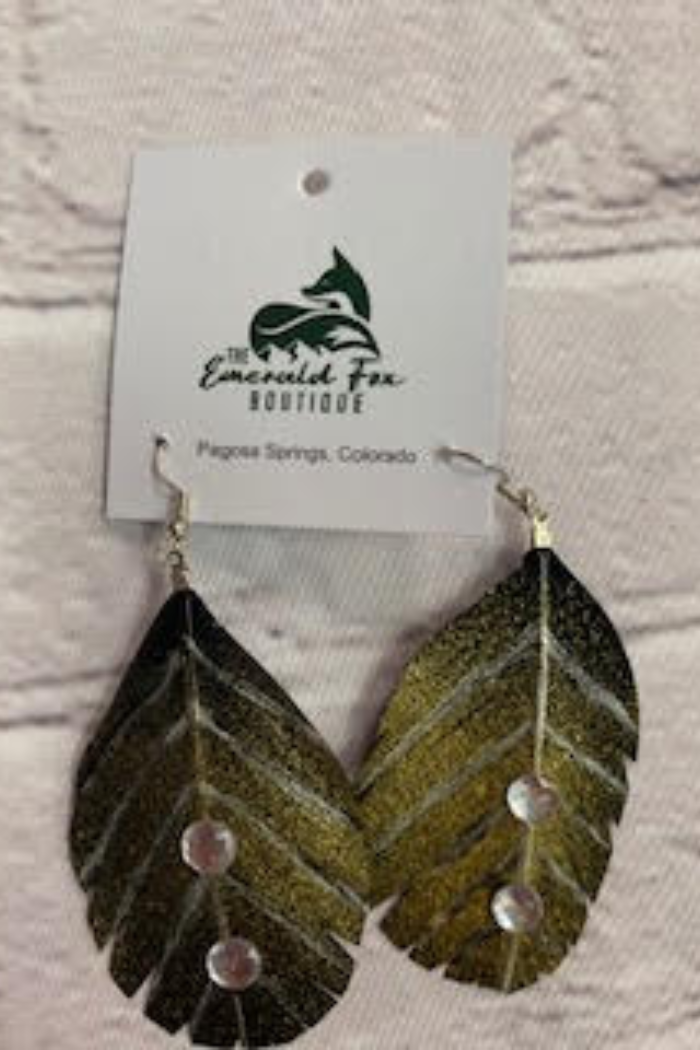 "S.D. One and Only" Faux Feather Earrings