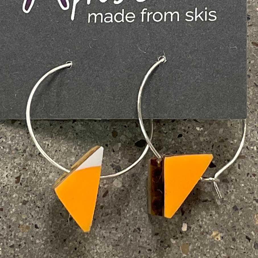 Cirque Ski Earrings-Antique Bronze