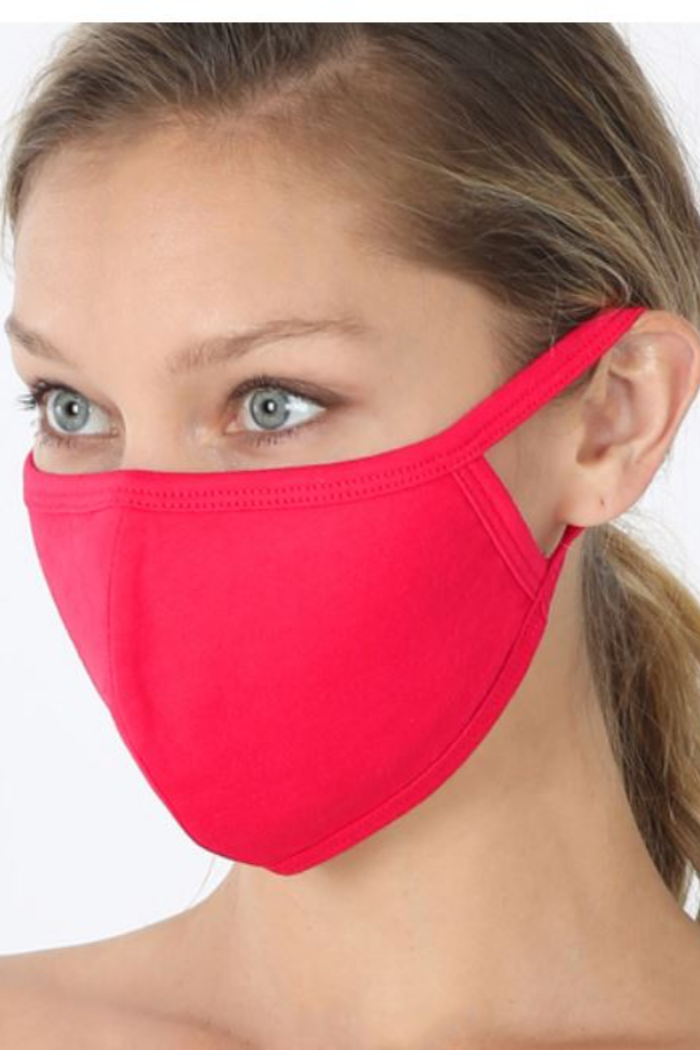 Solid 3D cotton mask - Multiple Colors.