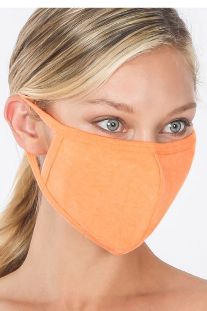 Solid 3D cotton mask - Multiple Colors.