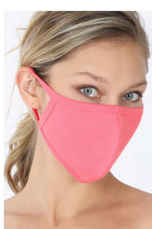 Solid 3D cotton mask - Multiple Colors.