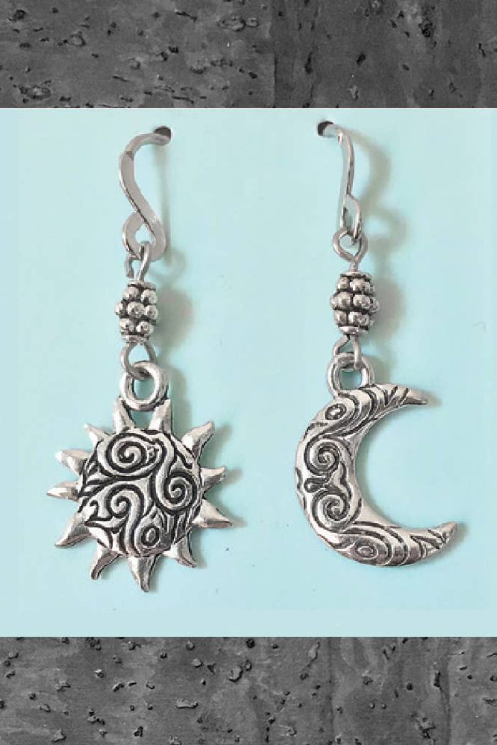 Close 2 UR Heart Pewter Earrings.