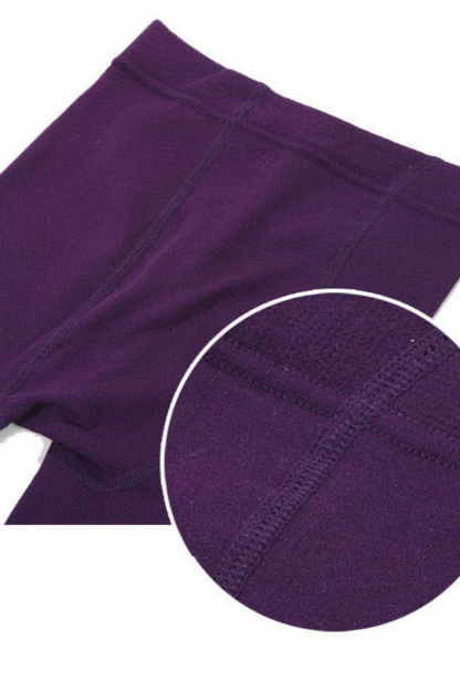 Women Brushed Stretch Fleece Lined Leggings-Style 3.