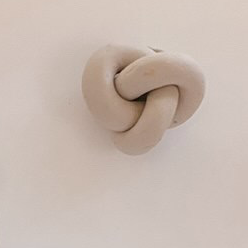 Lena Neutral Grey Knot Studs by Claybytc