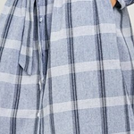 Women's Plaid Button-Down Midi Dress.