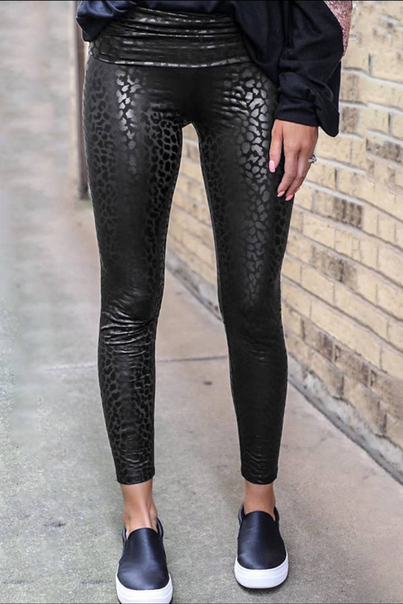 Outfit: Snake Print Leggings With Ankle Boots and a Velvet Jacket - What  Lizzy Loves