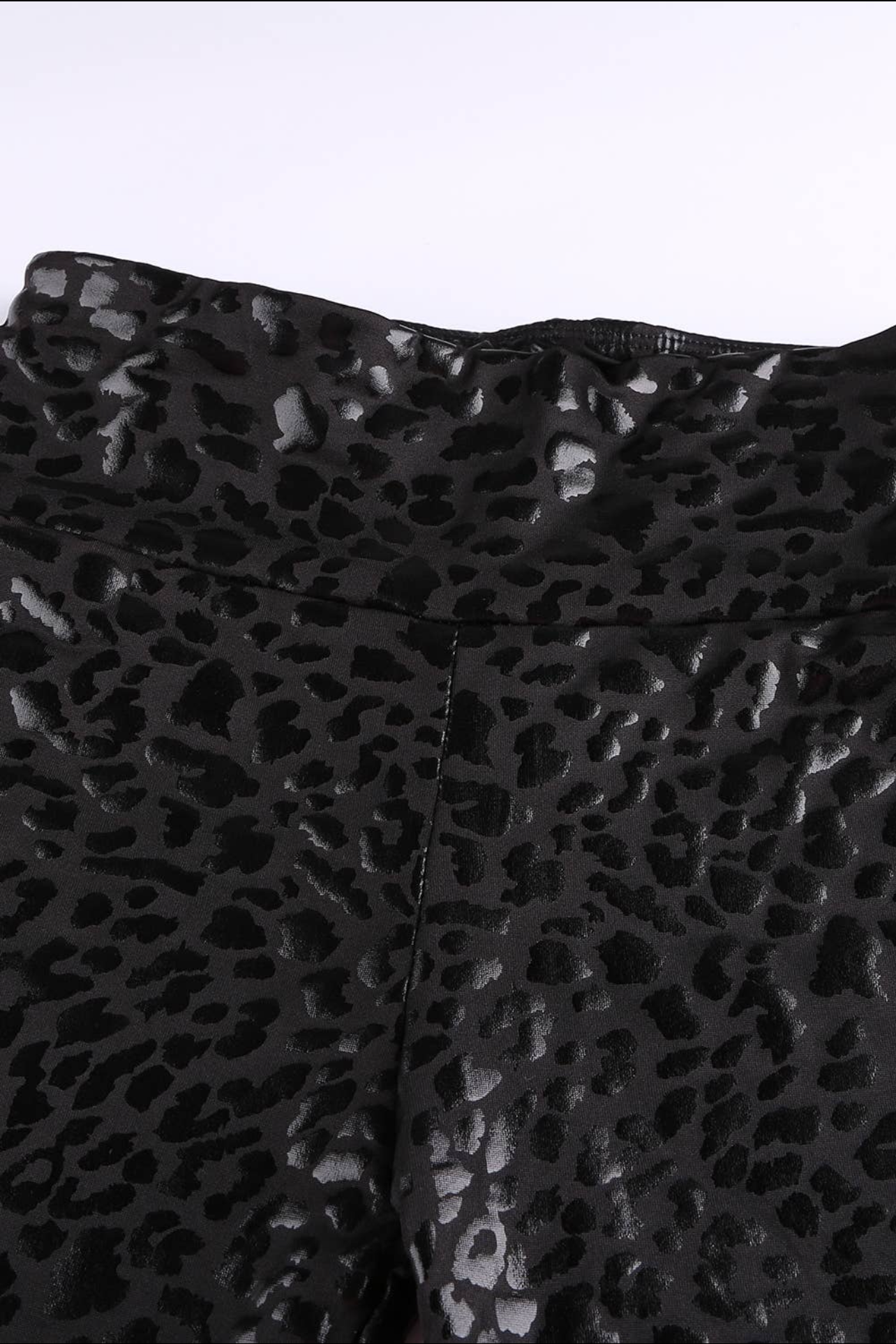 Black Shiny Animal Print Leggings